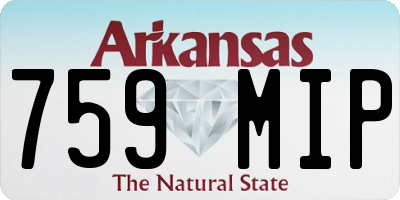 AR license plate 759MIP