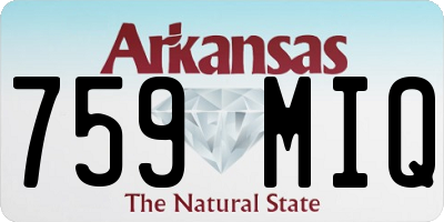 AR license plate 759MIQ