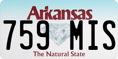 AR license plate 759MIS