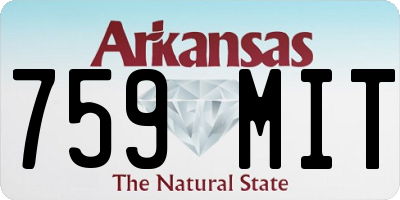 AR license plate 759MIT
