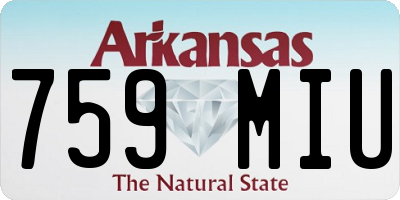 AR license plate 759MIU