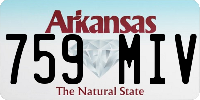 AR license plate 759MIV