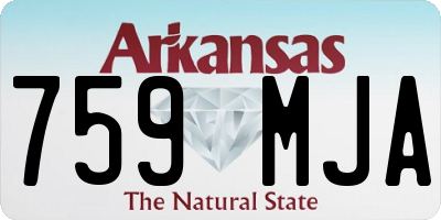 AR license plate 759MJA