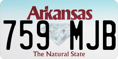 AR license plate 759MJB