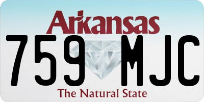 AR license plate 759MJC