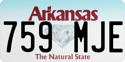 AR license plate 759MJE