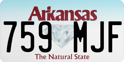AR license plate 759MJF
