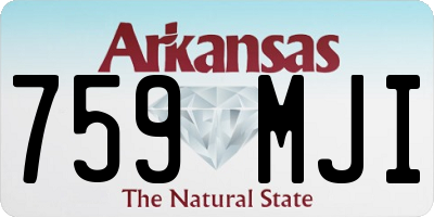AR license plate 759MJI