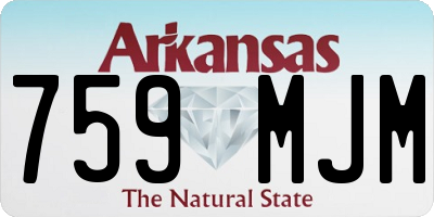 AR license plate 759MJM