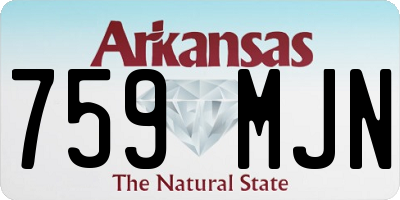 AR license plate 759MJN