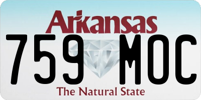 AR license plate 759MOC