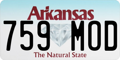 AR license plate 759MOD
