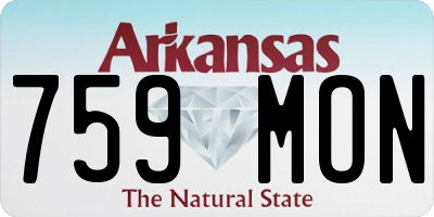 AR license plate 759MON
