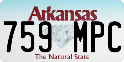 AR license plate 759MPC