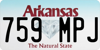 AR license plate 759MPJ
