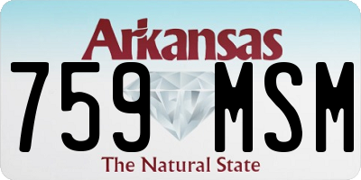 AR license plate 759MSM