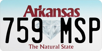AR license plate 759MSP