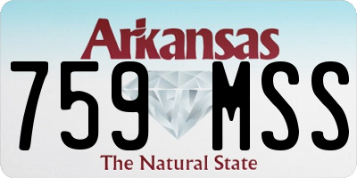 AR license plate 759MSS