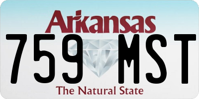 AR license plate 759MST