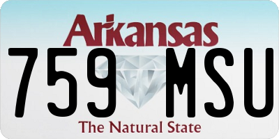 AR license plate 759MSU