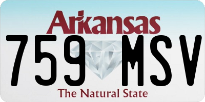 AR license plate 759MSV