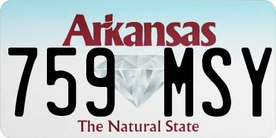 AR license plate 759MSY