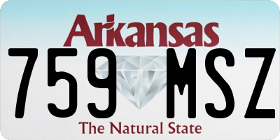 AR license plate 759MSZ