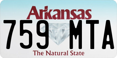 AR license plate 759MTA