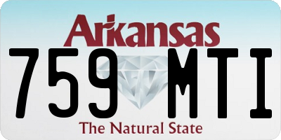 AR license plate 759MTI
