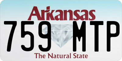 AR license plate 759MTP