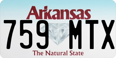 AR license plate 759MTX