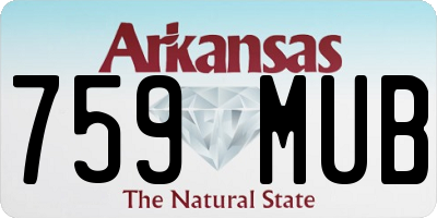 AR license plate 759MUB