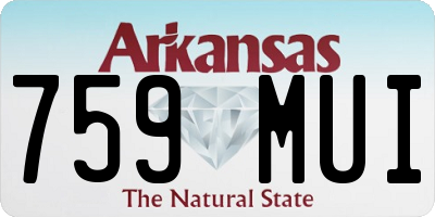 AR license plate 759MUI