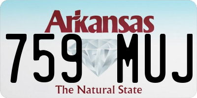 AR license plate 759MUJ