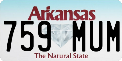 AR license plate 759MUM