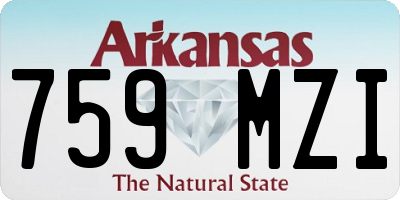AR license plate 759MZI