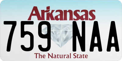 AR license plate 759NAA