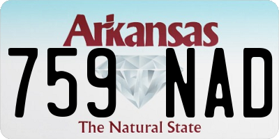 AR license plate 759NAD