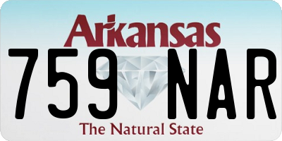 AR license plate 759NAR