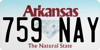 AR license plate 759NAY