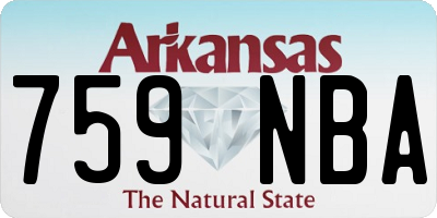 AR license plate 759NBA