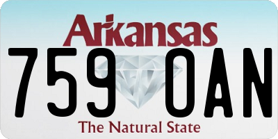 AR license plate 759OAN