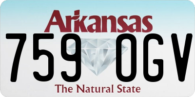 AR license plate 759OGV