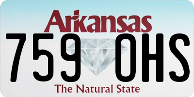 AR license plate 759OHS