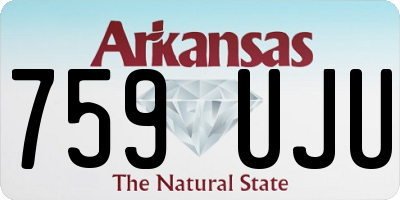 AR license plate 759UJU