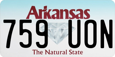 AR license plate 759UON