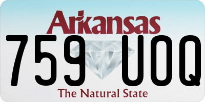 AR license plate 759UOQ