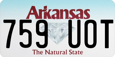 AR license plate 759UOT