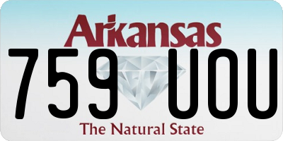 AR license plate 759UOU