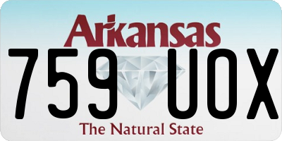 AR license plate 759UOX